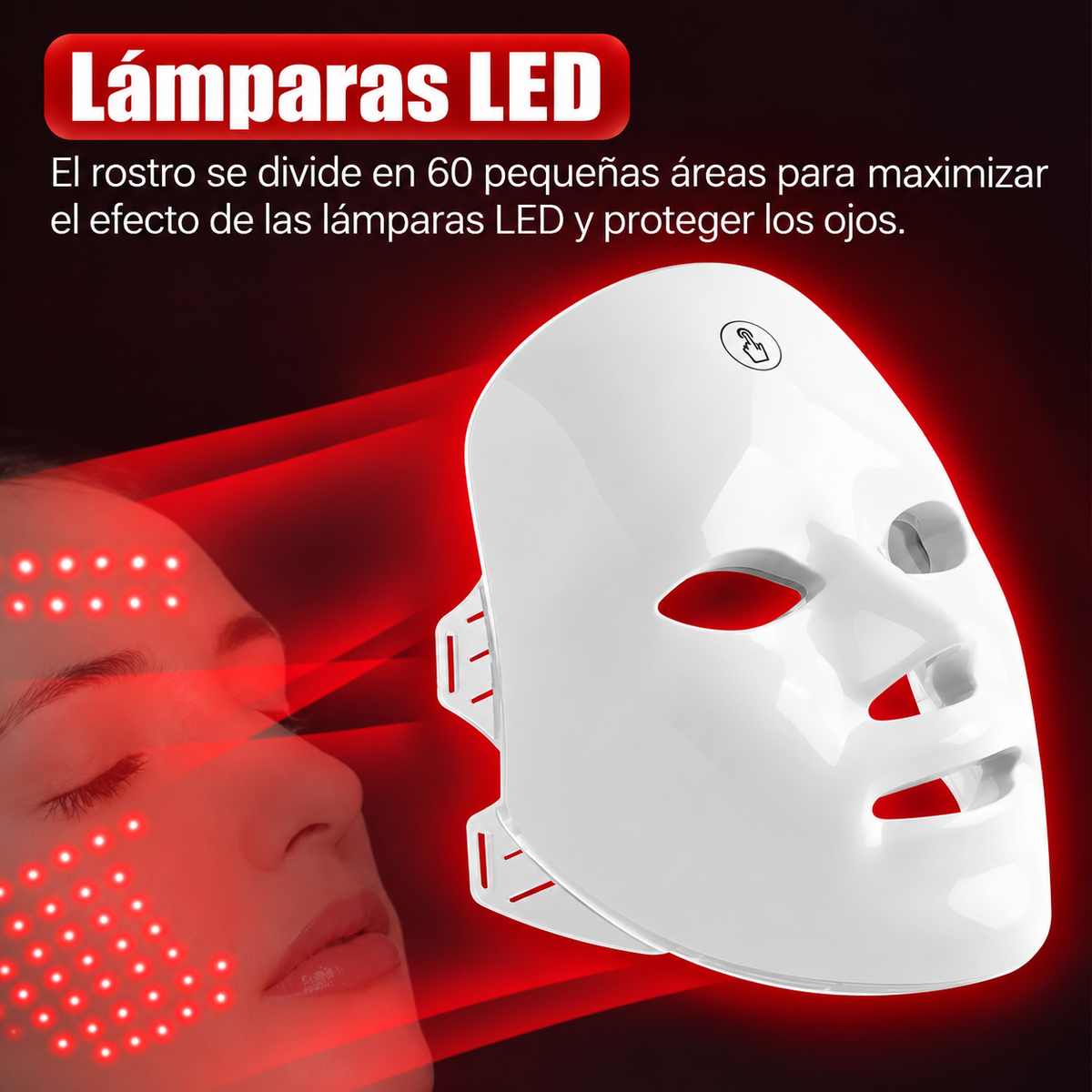 Mascarilla LED Facial 7 Colores – Fototerapia, Rejuvenecimiento y Lifting