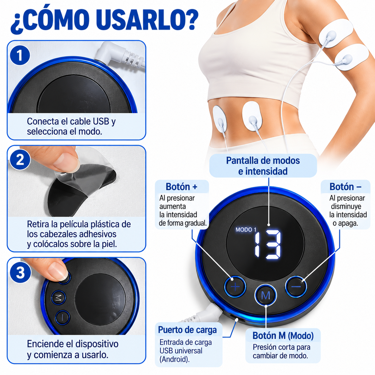 Masajeador EMS para Ojos – Lifting Facial, Antiojeras y Antiarrugas