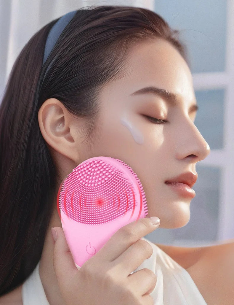 Limpiador Facial Eléctrico Vibratorio – Exfoliación y Masaje