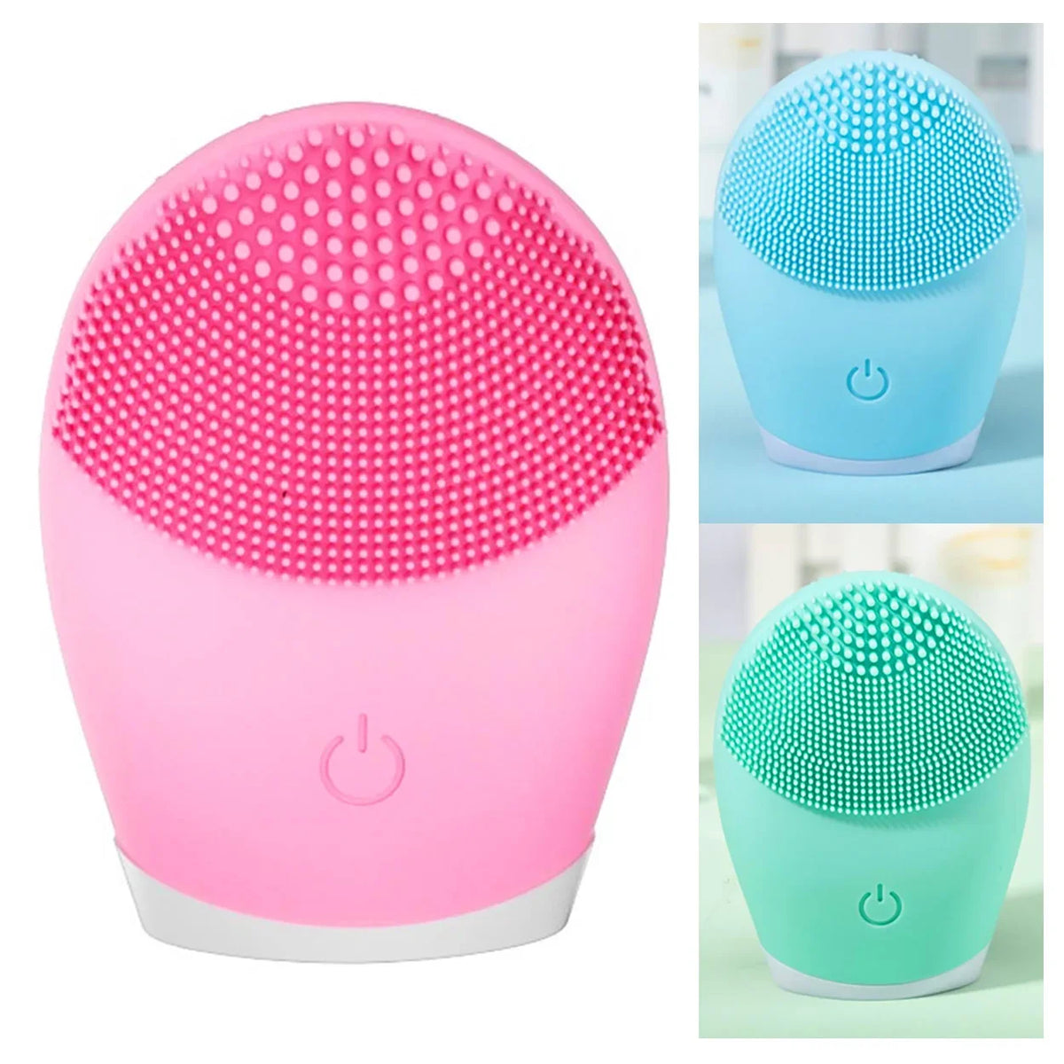 Limpiador Facial Eléctrico Vibratorio – Exfoliación y Masaje