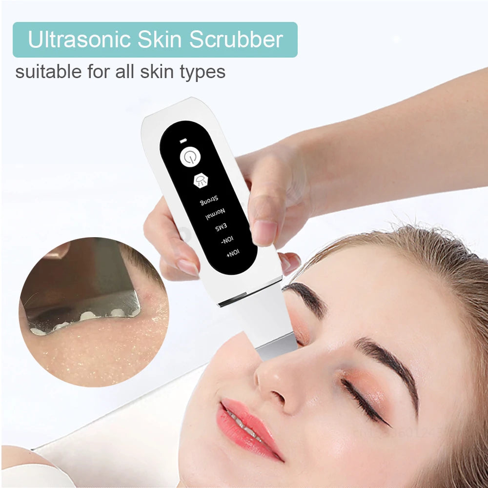 Espátula Facial Ultrasónica – Limpieza Profunda y Peeling