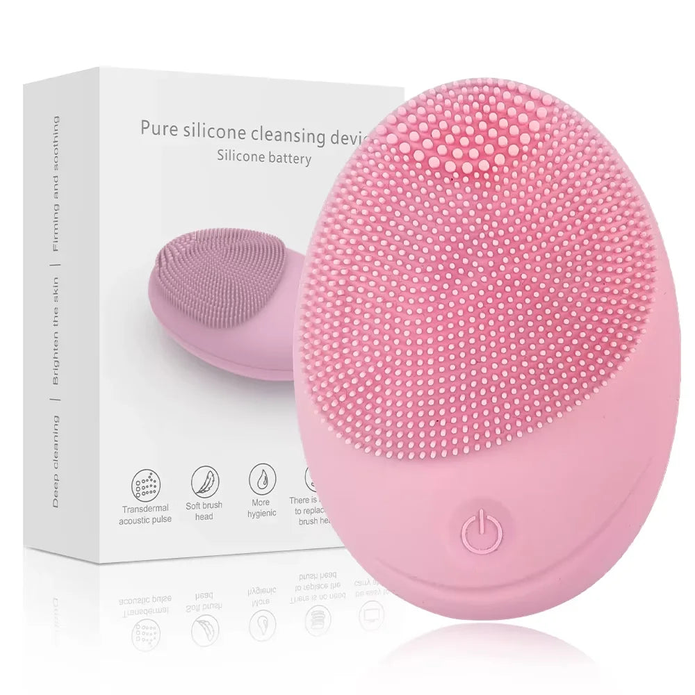 Limpiador Facial Eléctrico Vibratorio – Exfoliación y Masaje