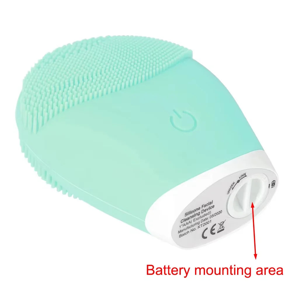 Limpiador Facial Eléctrico Vibratorio – Exfoliación y Masaje